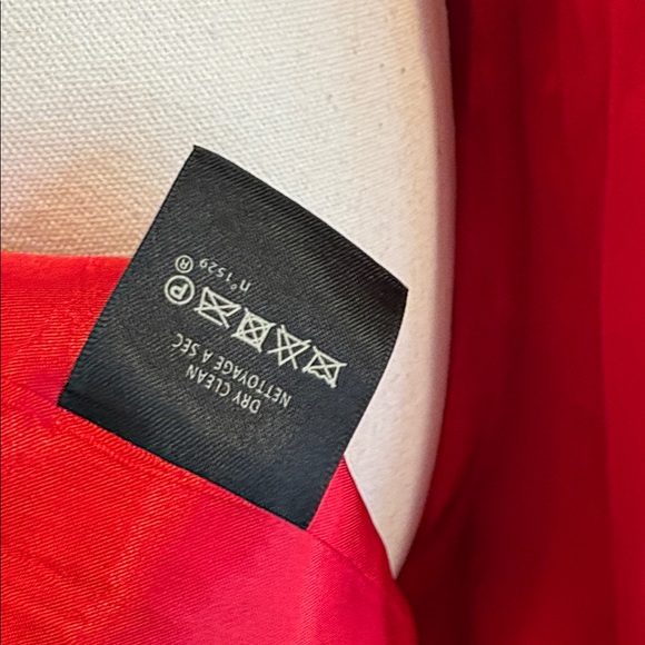 Vintage Ralph Lauren Rugby Long Red Wool Flared Coat size 0 - Picture 10 of 15